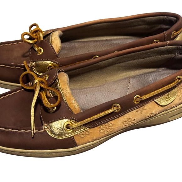 Sperry Shoes - Sperry’s Brown and Gold Women's Loafers
